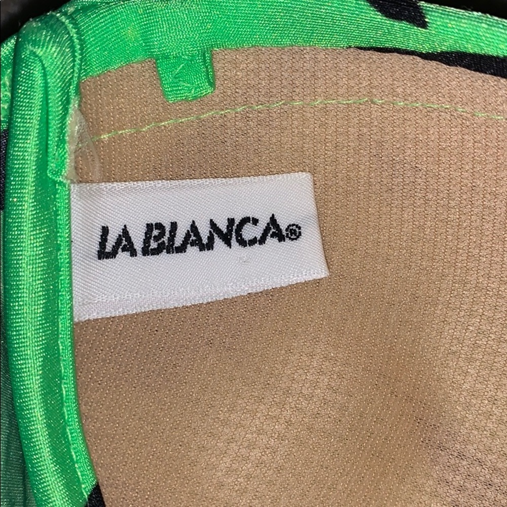 La Blanca Neon Green Abstract Print Bikini Top - Picture 3 of 3
